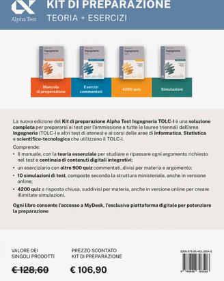 Manuale di preparazione per ammissione  Ingegneria