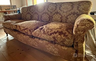 Divano classico vintage damascato 3 posti