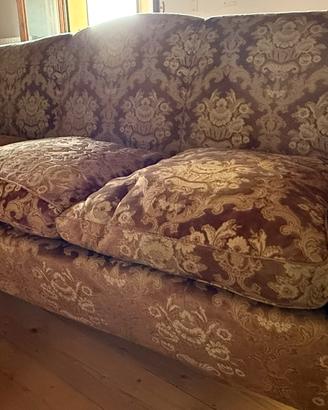 Divano classico vintage damascato 3 posti
