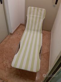 sdraio lettino vintage da spiaggia o giardino