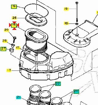 Filtro aria Yamaha FZR 1000 3GM144510000