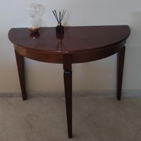 consolle in legno a mezza luna