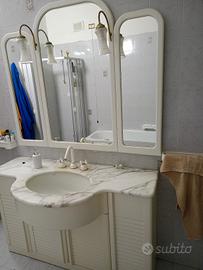 mobile lavabo con piano in marmo 