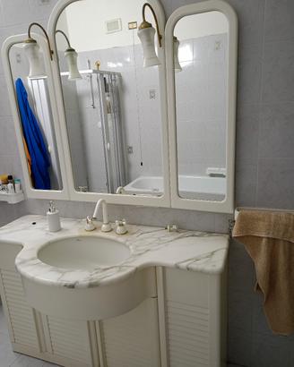 mobile lavabo con piano in marmo 