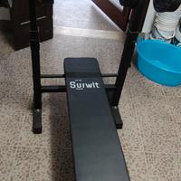 Panca + manubrio con pesi