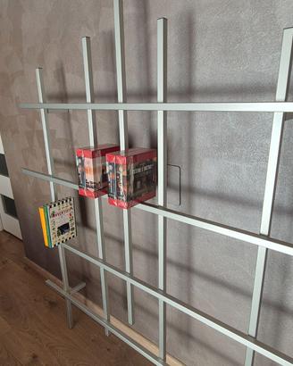 Libreria alluminio anodizzato arredo parete