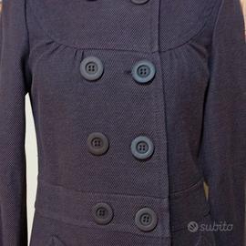 cappotto screziato marrone e rosa