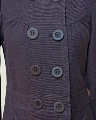 cappotto screziato marrone e rosa