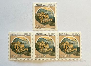 Francobolli ITALIA Lire 550 Rocca di Sinibalda