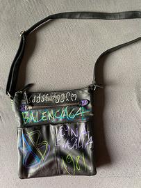 Borsa a tracolla Balenciaga Graffiti Unisex