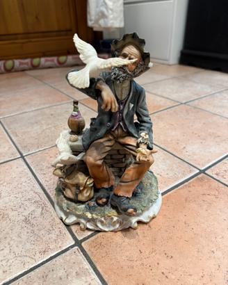 Statuina vintage vagabondo stile Capodimonte