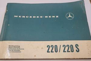 Mercedes 220/220S libretto Uso e manutenzione