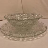 Piatto e ciotola in cristallo vintage