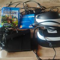 PSVR 1 completo, 2 move controller e 2 giochi vr