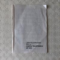 Libretto Istruzioni - Carta Telefonica Seiko DF210