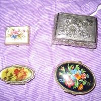4 scatolette porta pastiglie decorate