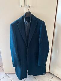 Cappotto lungo blu Arfango