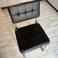 Set sedie Acciaio e Ecopelle