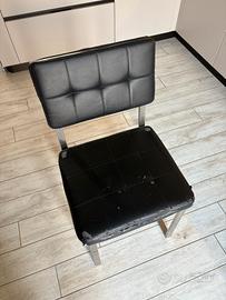 Set sedie Acciaio e Ecopelle