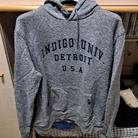 Felpa grigia con cappuccio e tascone Wrangler XL
