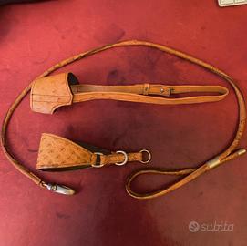 Set collare completo in struzzo per Levriero Whipp