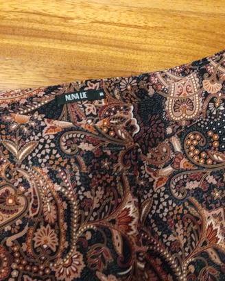 pantaloni nuna lie fantasia paisley taglia M 