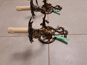 Coppia di applique in ottone 