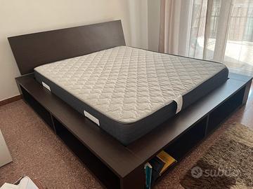Letto, materasso matrimoniale e cassettiera
