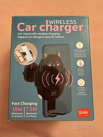 Supporto Auto con Ricarica Wireless Legami