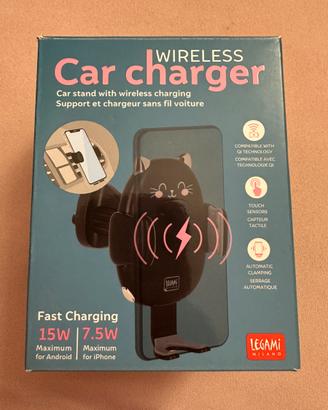 Supporto Auto con Ricarica Wireless Legami
