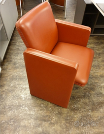 Poltrona in pelle FRAU THF 96 con ruote