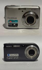 Lotto 2 fotocamere digitali vintage Fujifilm Sony