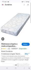 Materasso a molle da 100 cm  con rete ortopedica