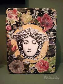 scatola di latta vintage art decò Fornasetti style
