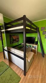 Letto a soppalco IKEA STORA + materasso