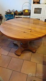 TAVOLO IN LEGNO MASSELLO "DEL TONGO" ALLUNGABILE