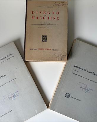 Libro disegno macchine vintage Hoepli