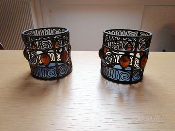 2 Portacandele stile etnico