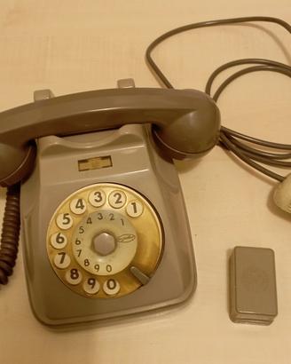 Telefono a rotella grigio vintage Sip Bachelite