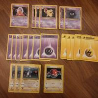 Carte Pokemon comuni set base (elettro e psico)