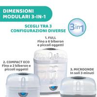 Chicco Sterilizzatore 3 in 1 biberon ciuccio