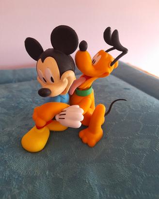 Statuina celebrativa Topolino e Pluto