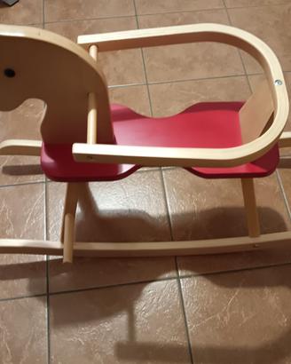 Cavalino dondolo in legno