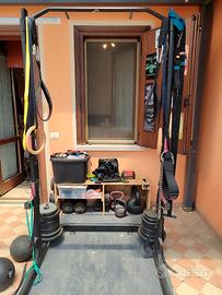 Power rack 500 decathlon barra trazioni 