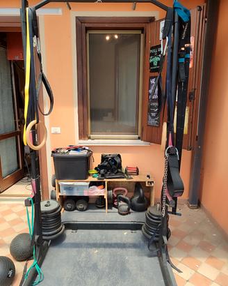 Power rack 500 decathlon barra trazioni 