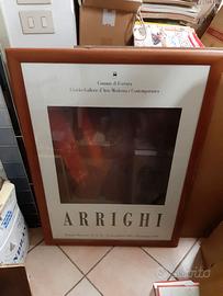 Due grandi poster con cornice mostra arte Arrighi