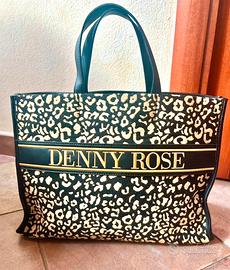 Borsa da donna Denny Rose Y2K leopardata Nuova