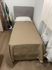Letto singolo  con materasso e cuscino
