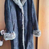 cappotto in pelle scamosciata