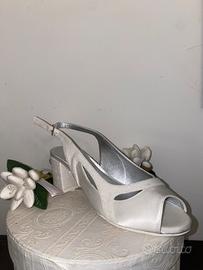 Scarpe da sposa in raso. N.36